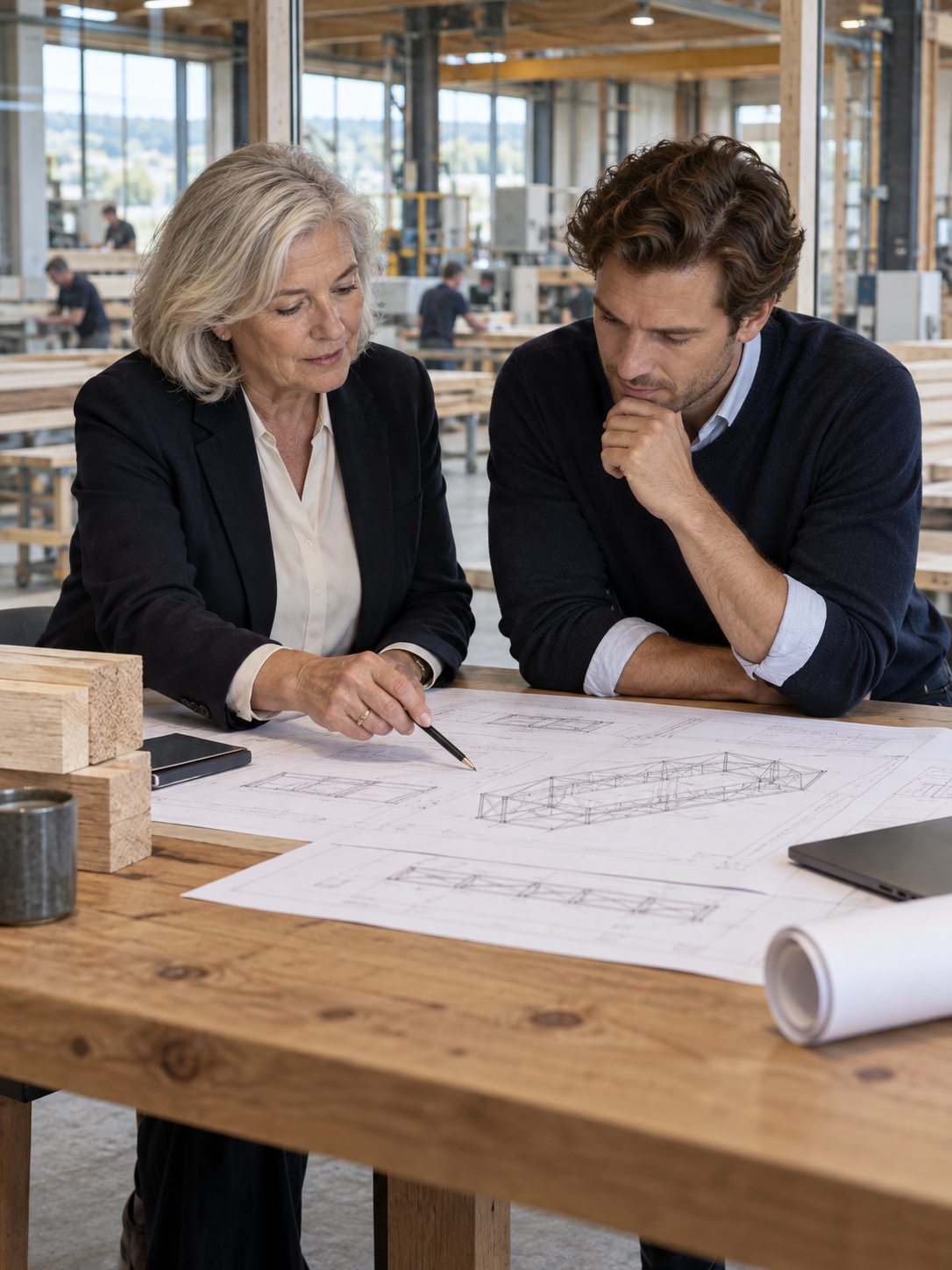 Two generations reviewing the future of a family-owned company